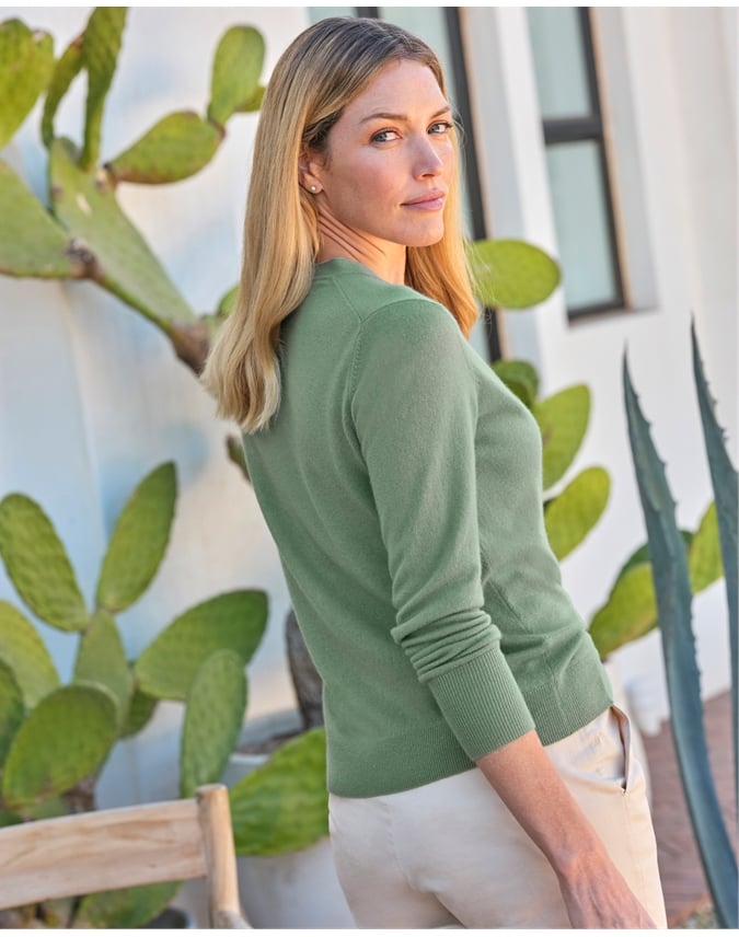 Cashmere V Neck Cardigan