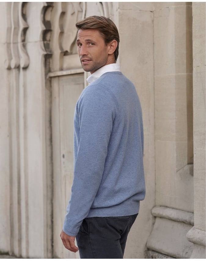 Mens Cashmere V Sweater