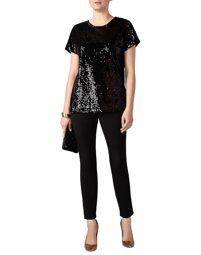 black sequin shirt