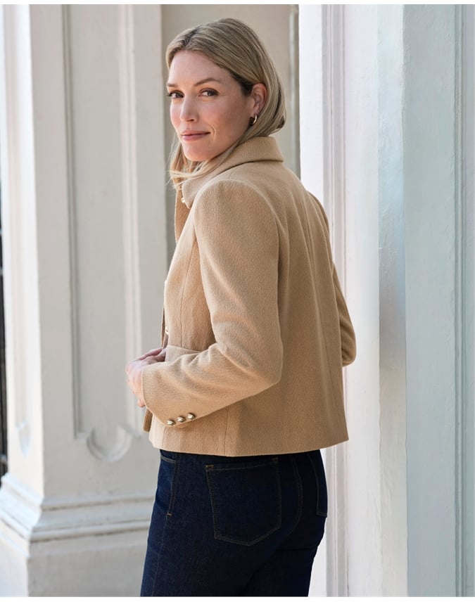 Wool Blend Collar Jacket