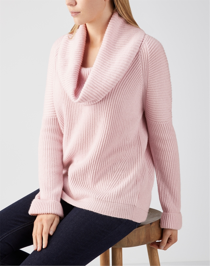 cowl neck sweater