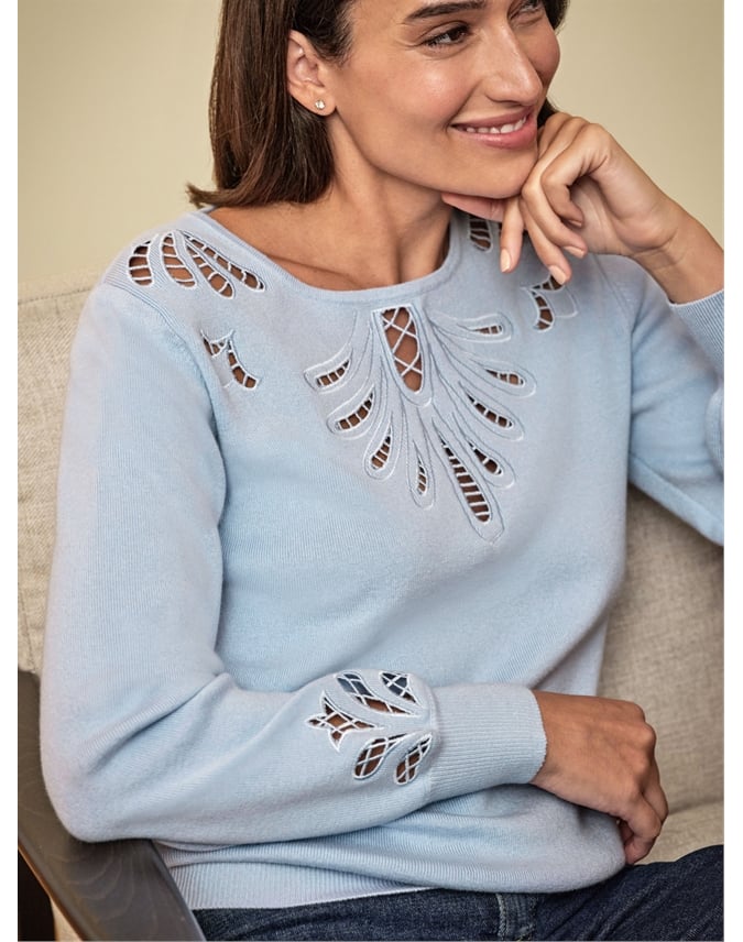 Cotton Wool Embroidered Sweater