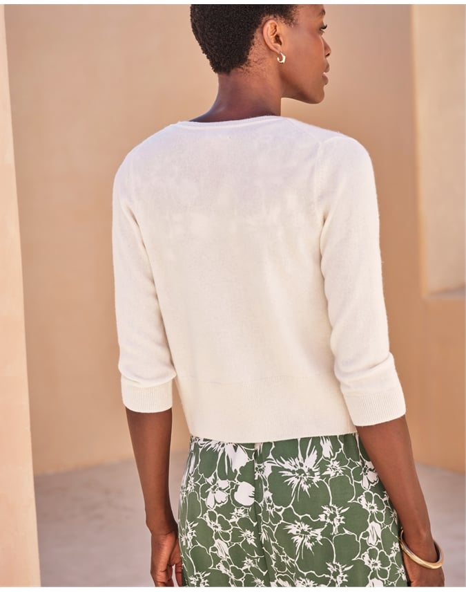 Cashmere Cropped Cardigan