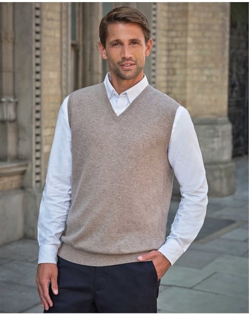 Mens Cashmere Slipover