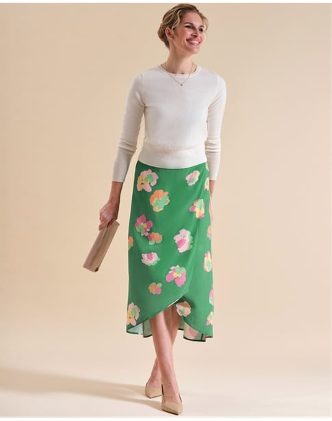 Printed Wrap Skirt