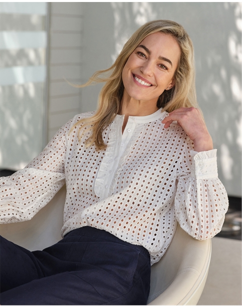Cotton Broderie Blouse