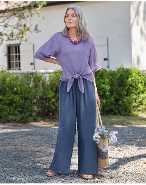 Linen Wide Leg Trouser