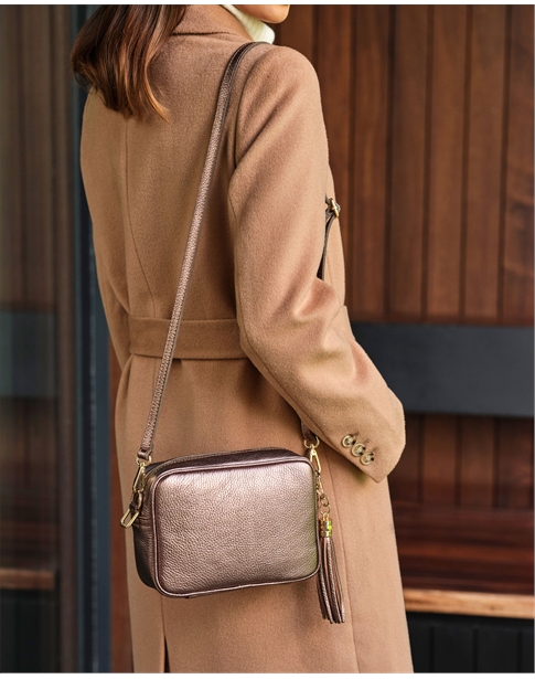Soft Leather Bag With Tassel