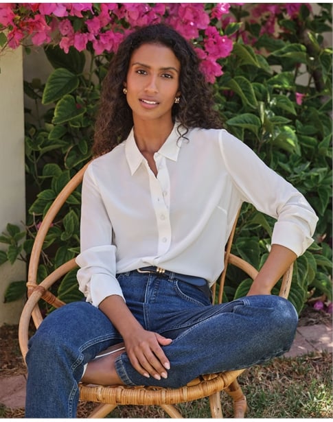 Pure Washed Silk Shirt