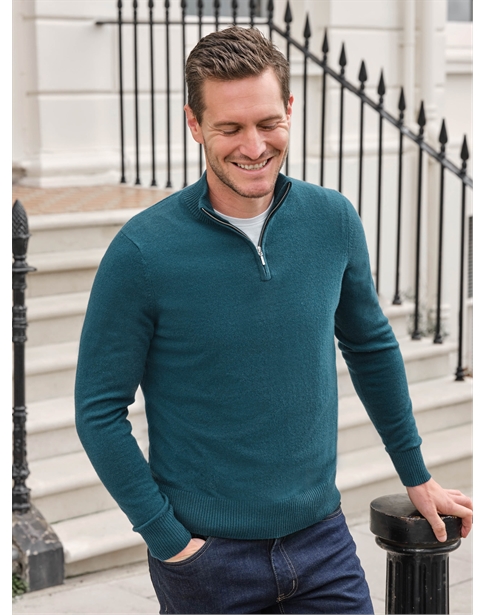 Black | Mens Cashmere Roll Neck Sweater | Pure Collection