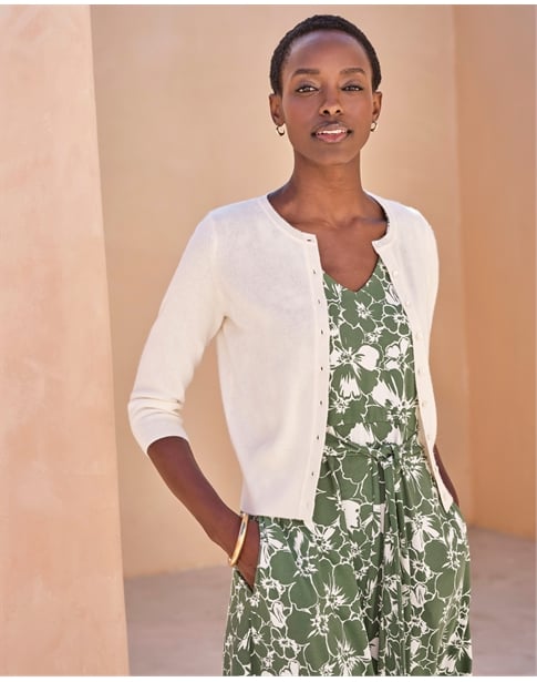 Cashmere Cropped Cardigan