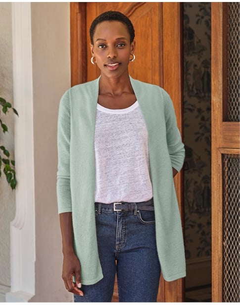 Gassato Lightweight Cashmere Swing Cardigan