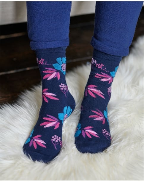 Womens Floral Ankle Sock
