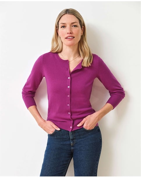 Cashmere Crew Neck Cardigan