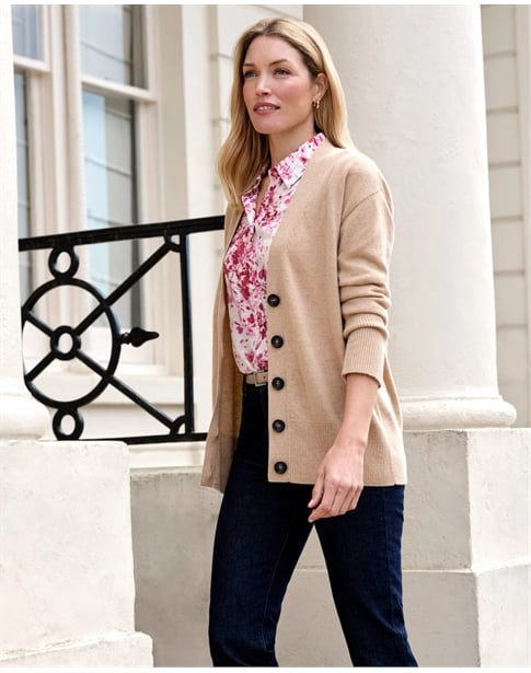 Pure Cashmere Boyfriend Cardigan