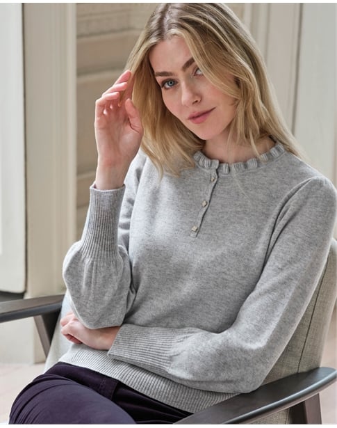 Cashmere Frill Jumper