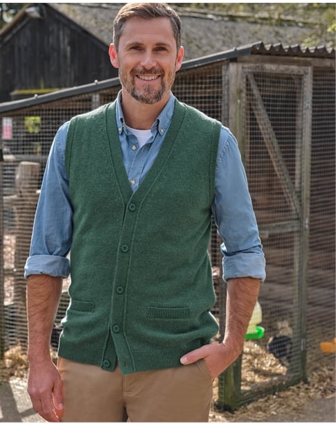 Mens Lambswool Vest