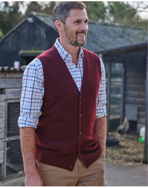 Mens Lambswool Vest