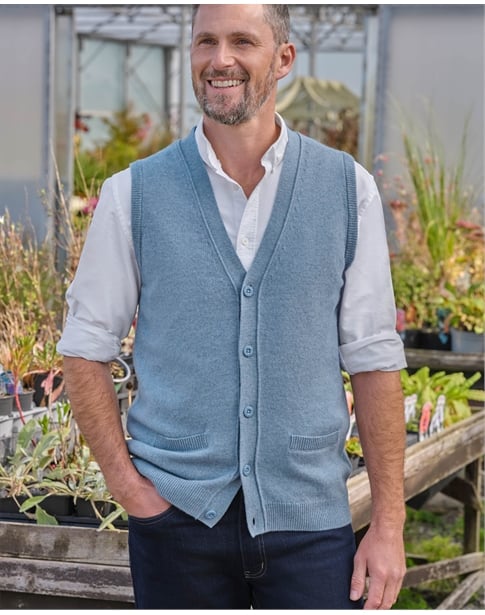 Mens Lambswool Vest