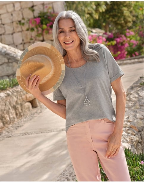 Organic Cotton Scoop Neck Top