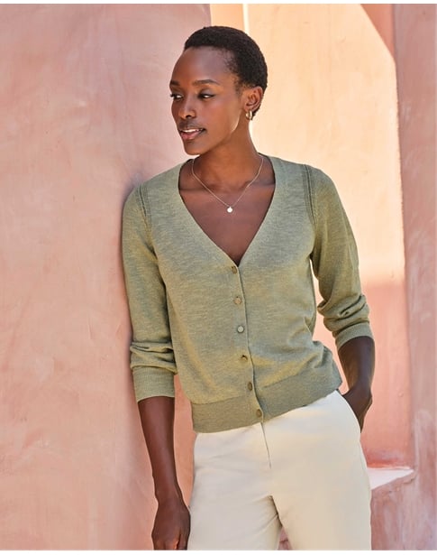 Cotton Linen Sparkle Cardi