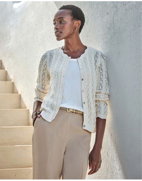 Cotton Pearl Cardigan