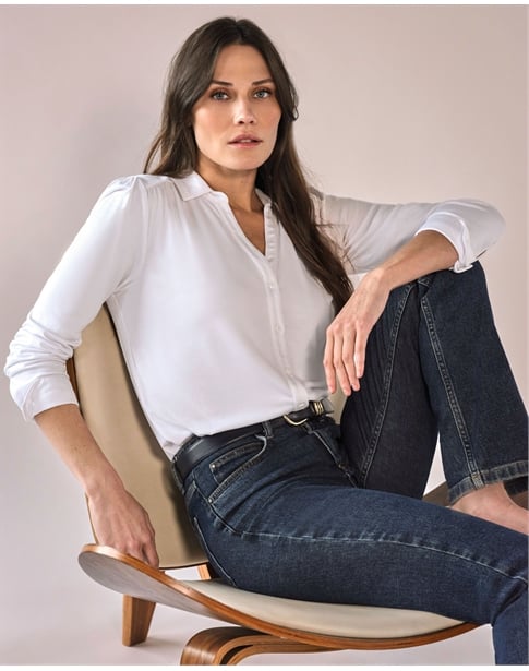 Viscose Jersey V Neck Shirt