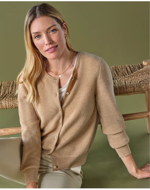 Luxury Fine Rib Cardigan