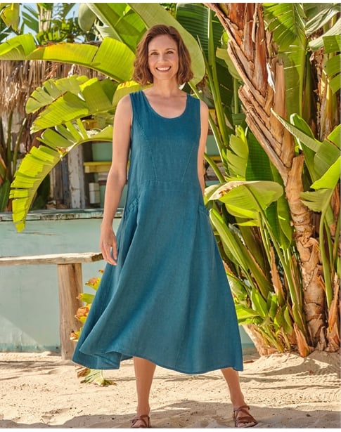 Womens Pocket Pinafore Dress