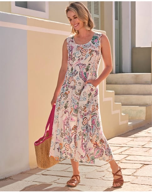 Womens Pocket Pinafore Dress