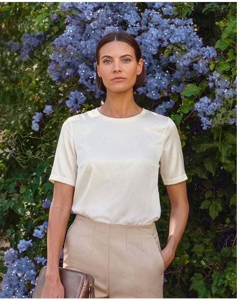 Silk Front T Shirt