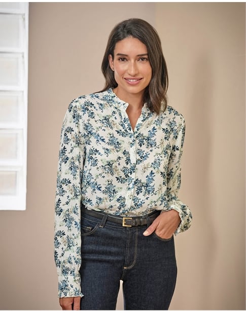Frill Neck Detail Blouse