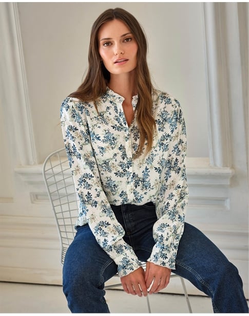 Frill Neck Detail Blouse