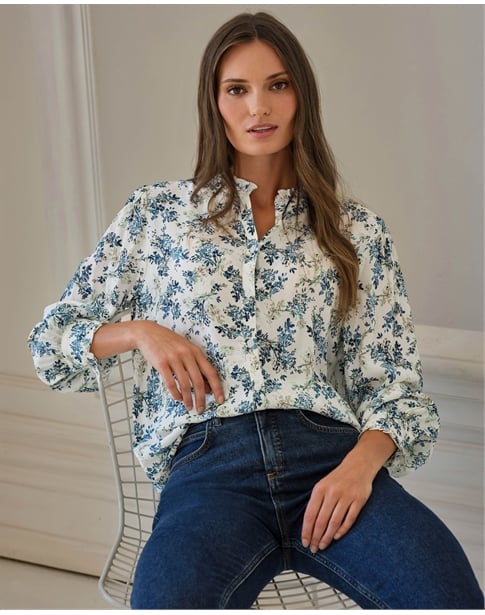 Frill Neck Detail Blouse