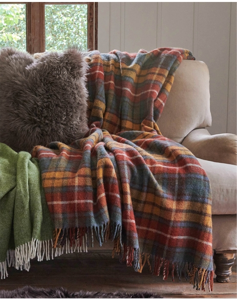 Traditional Pure Wool Throw