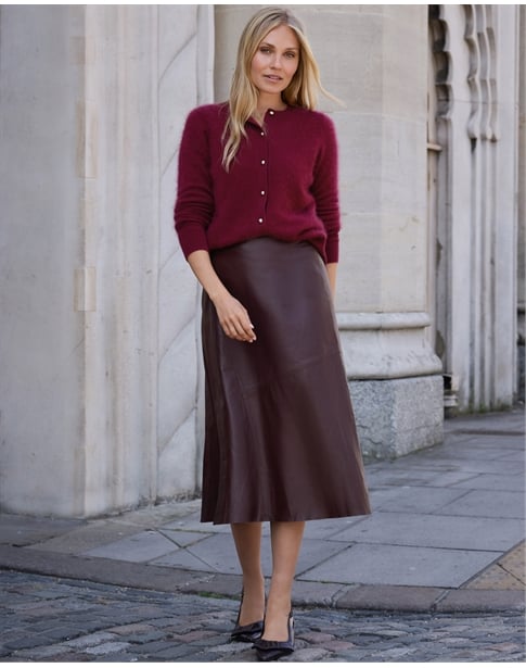Leather Midi Skirt
