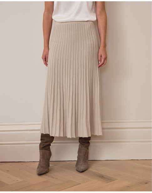 Wool Cashmere Flared Skirt