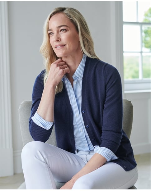 Cashmere V Neck Cardigan