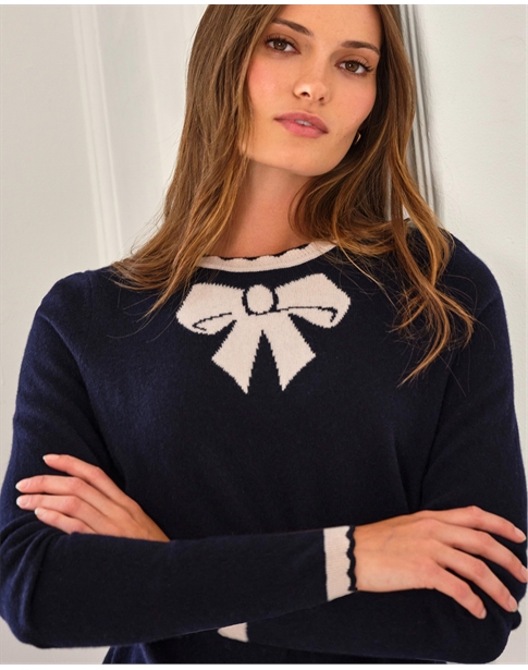 Cashmere Blend Bow Sweater