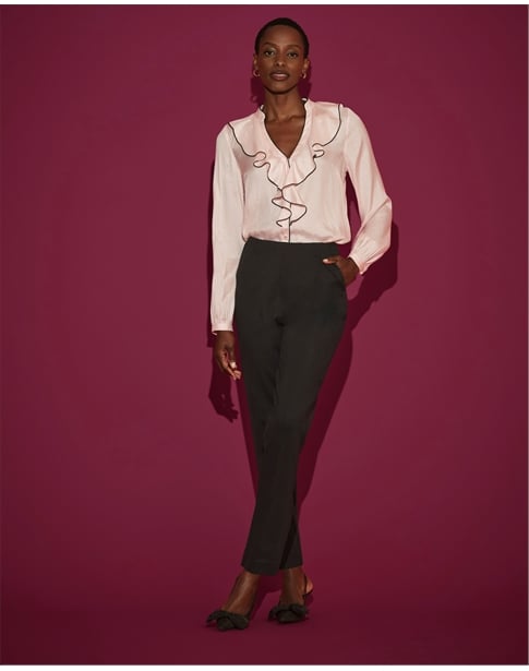 Pintuck Compact Stretch Trouser