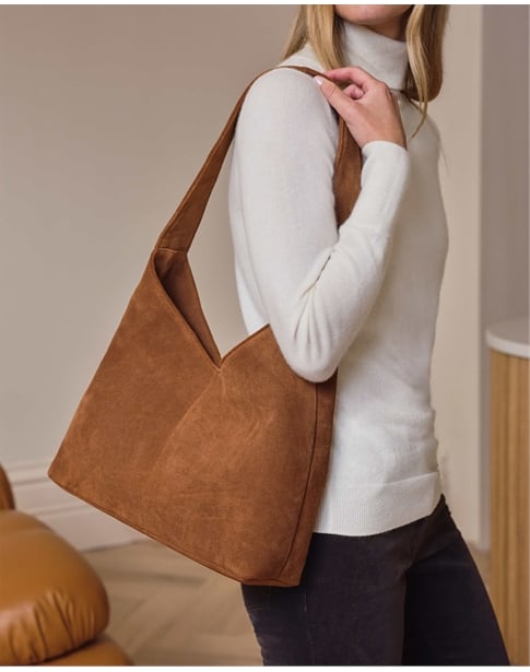 Suede Hobo Bag