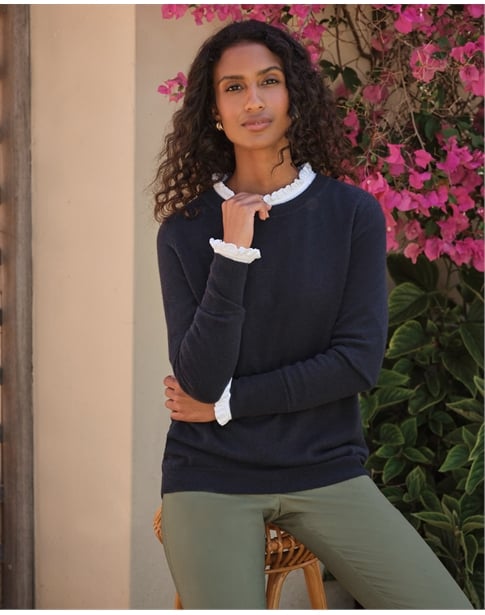 Womens Cashmere Boyfriend Sweater