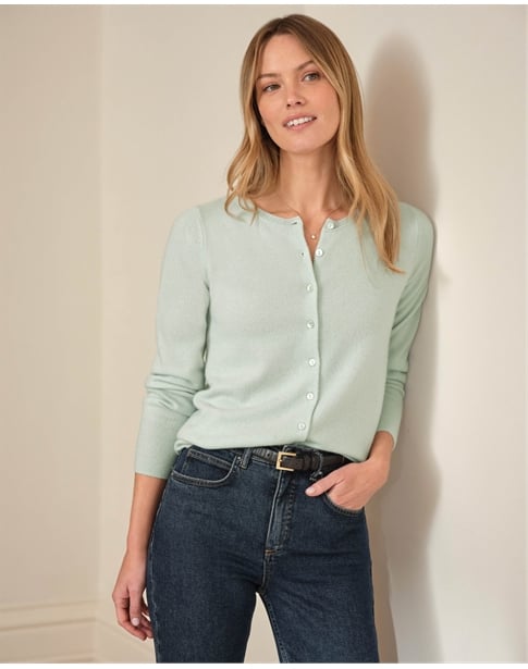 Cashmere Crew Neck Cardigan