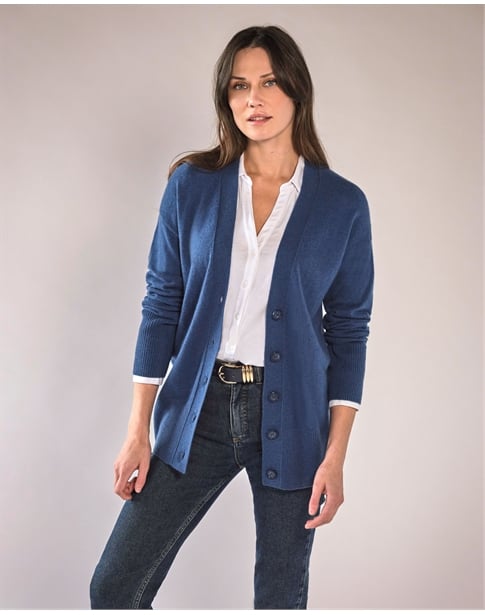 Pure Cashmere Boyfriend Cardigan