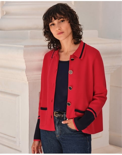 Colour Block Wool Milano Jacket