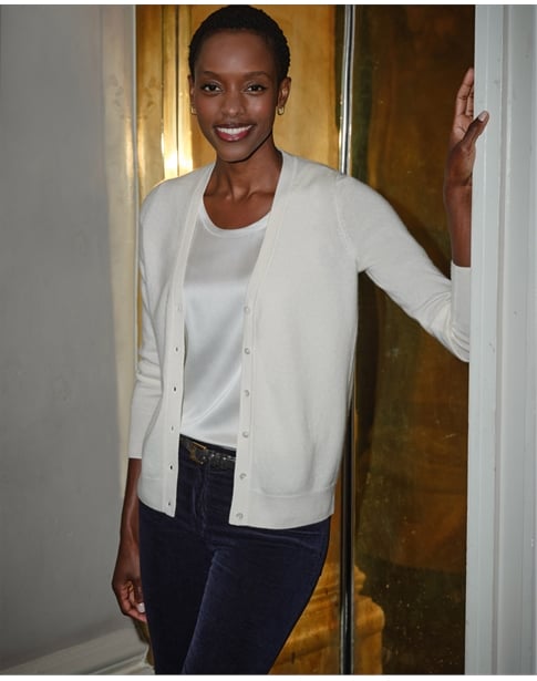 Cashmere V Neck Cardigan