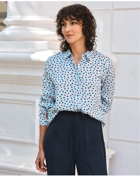 Sand Washed Pure Silk Satin Blouse