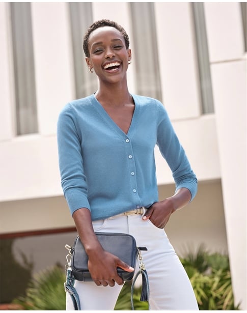 Cashmere V Neck Cardigan