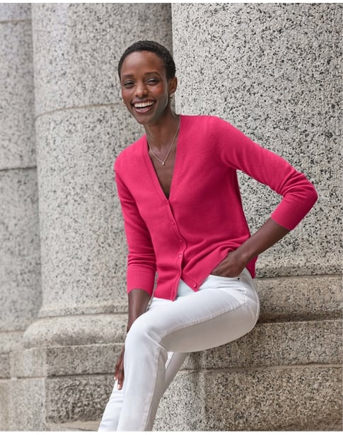 Cashmere V Neck Cardigan