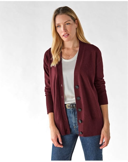 Pure Cashmere Boyfriend Cardigan